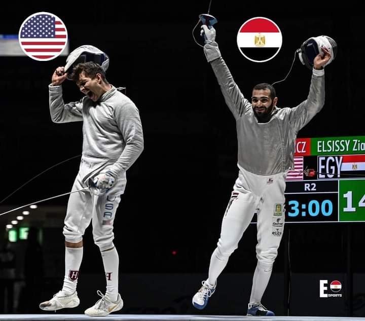 زياد السيسى بطل مصر وسبورتنج ب سيف المبارزة